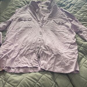 Lavender Button-Up Shirt (She+Sky)